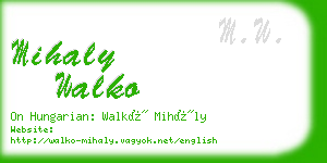 mihaly walko business card